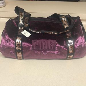 Velvet duffle bag